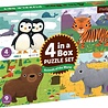 Mudpuppy 4-in-a-box Puzzel Animals of the World | Mudpuppy Mudpuppy 4-in-a-box Puzzel Animals of the World | Mudpuppy