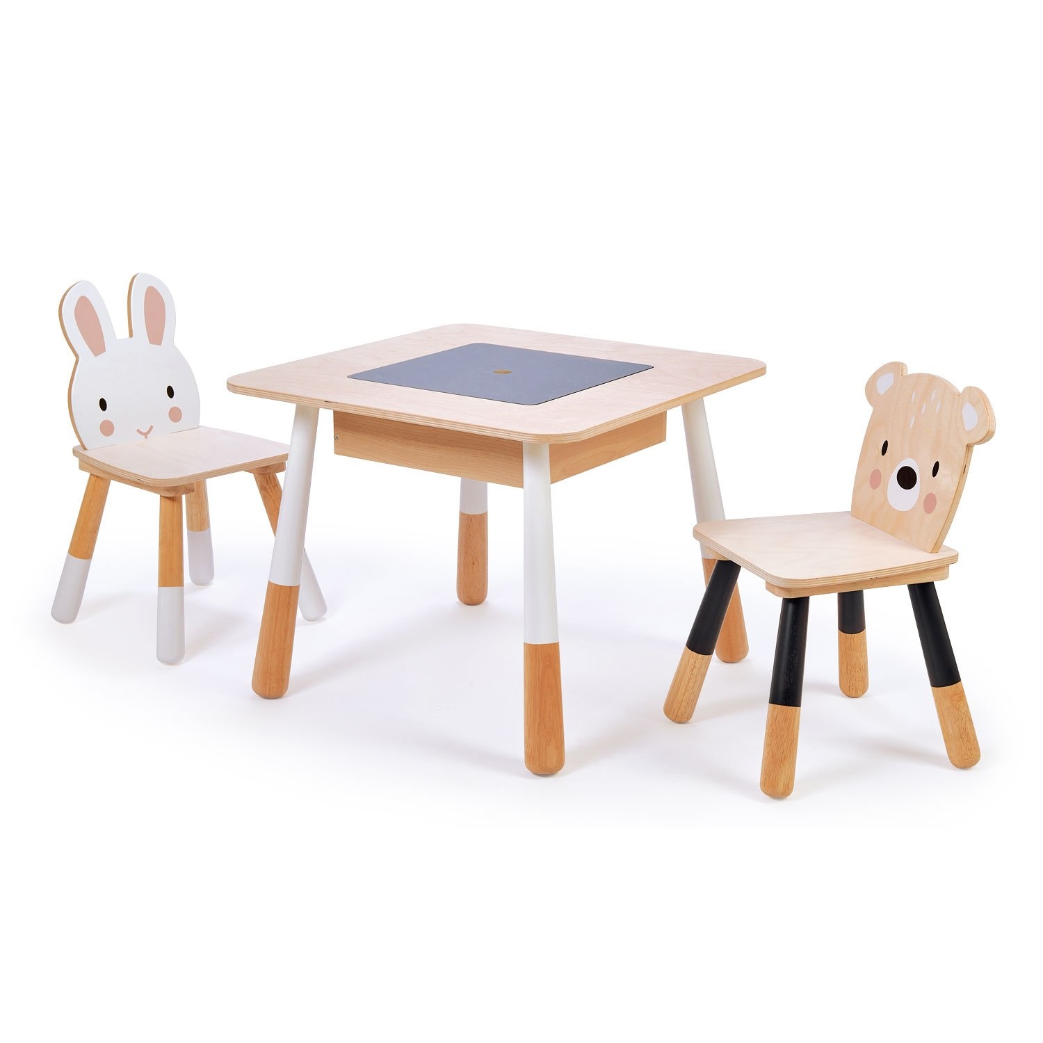 Oneffenheden Beschrijvend rijk Kindertafel + 2 Houten Kinderstoelen | Tender Leaf Toys - Kids with Flair