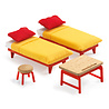 Djeco Poppenhuis Kinderkamer - set 8st Djeco Poppenhuis Kinderkamer - set 8st