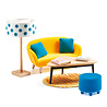 Djeco Poppenhuis Woonkamer - set 9pcs Djeco Poppenhuis Woonkamer - set 9pcs