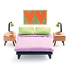 Djeco Poppenhuis Slaapkamer - set 10st Djeco Poppenhuis Slaapkamer - set 10st