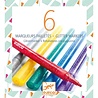 Djeco Gliterstiften Klassieke kleuren - 6 stuks | Djeco Djeco Gliterstiften Klassieke kleuren - 6 stuks | Djeco