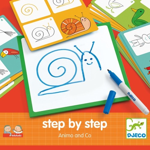 Step by Step tekenset Animals & Co | Djeco