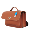 Own Stuff Cartable maternelle classique en cuir couleur noisette | Own Stuff Own Stuff Cartable maternelle classique en cuir couleur noisette | Own Stuff
