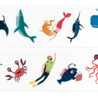 Londji Tattoos Set van 10 Ocean | Londji Londji Tattoos Set van 10 Ocean | Londji