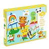 Djeco Collage pour les tout petits un jour à l'école - Djeco Djeco Collage pour les tout petits un jour à l'école - Djeco