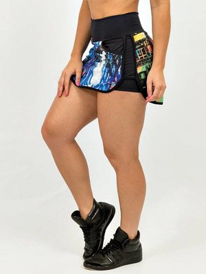GraffitiBeasts 2ESAE - Skirt with handy pockets and innershort