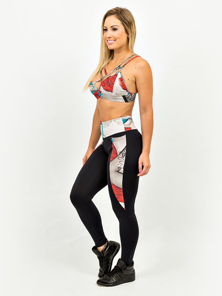 GraffitiBeasts Mr. Dheo - Ladies sport set consisting of leggings + top with design