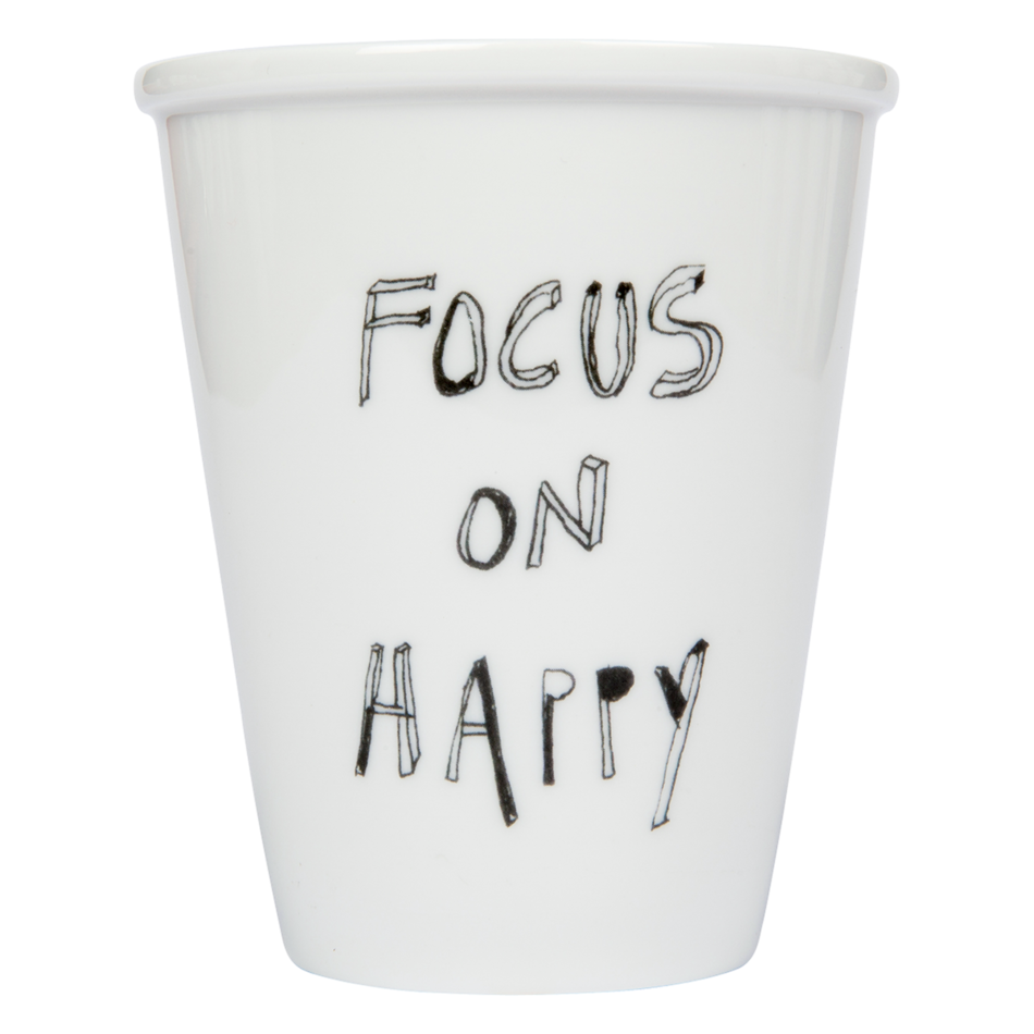 Cup focus on happy