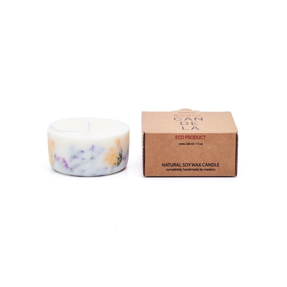 mini soy wax candle wild flowers