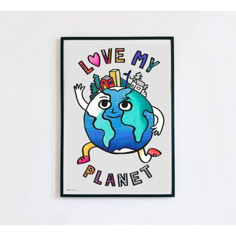 love my planet poster + crayon