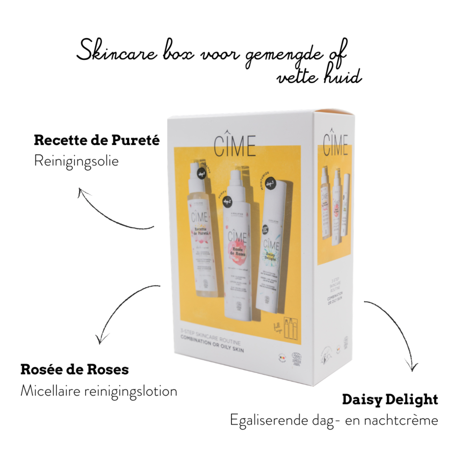 skincare box gemengde of vette huid