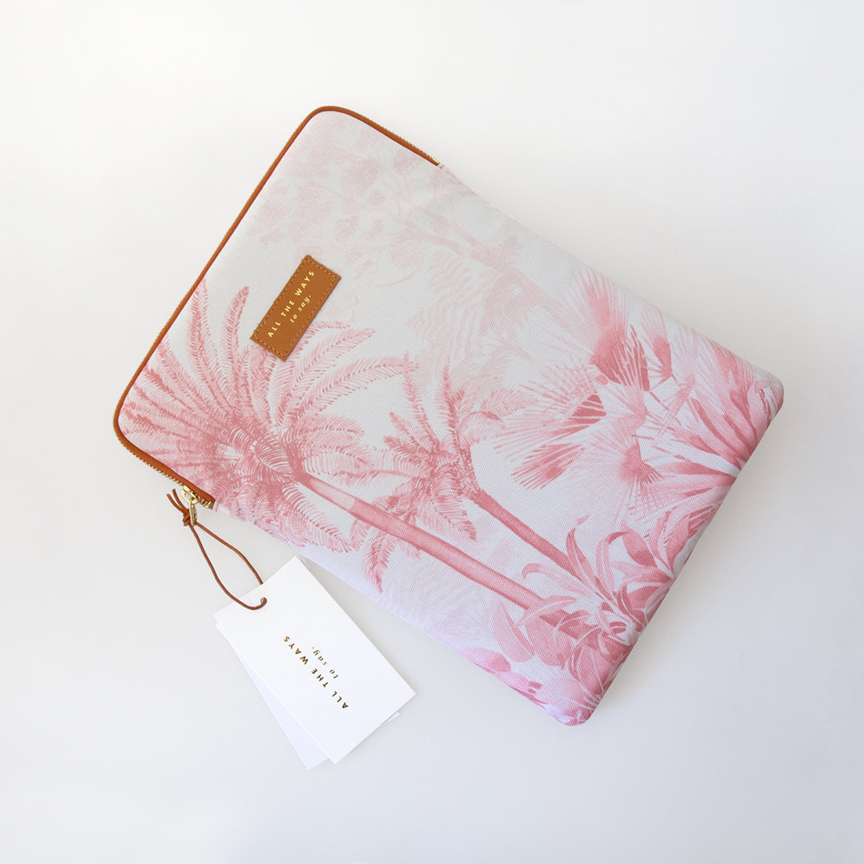 pink forest laptop sleeve 13 inch