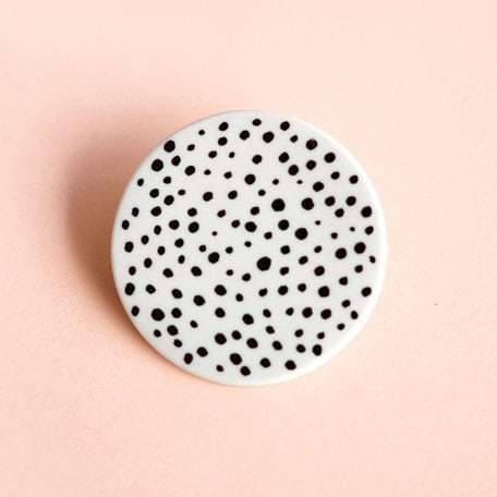 porcelain brooch dots