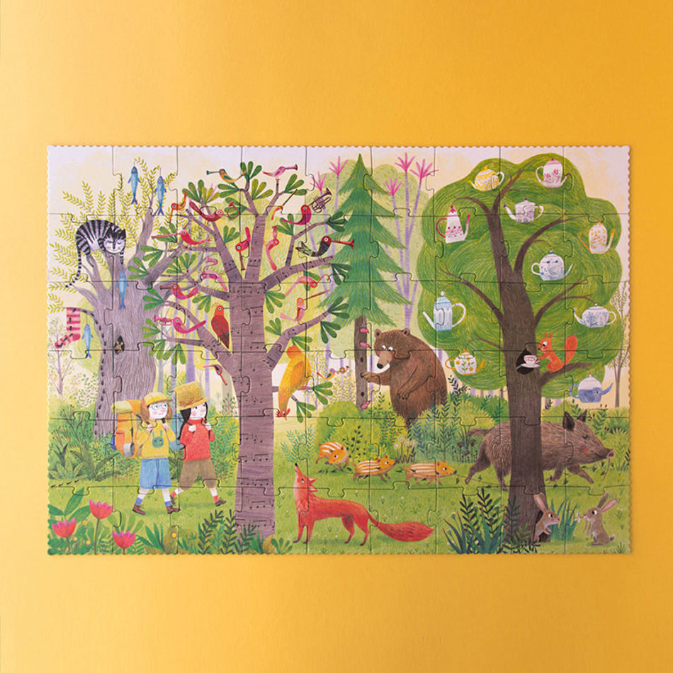 puzzle night and day in the forest