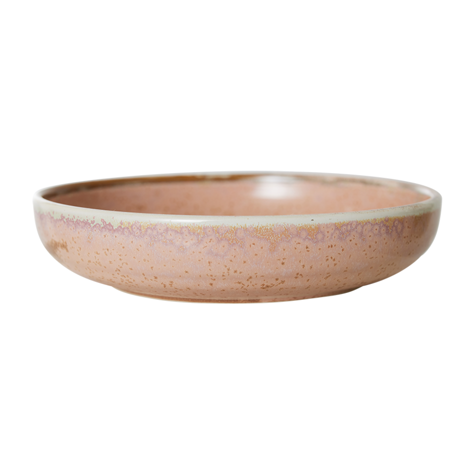chef ceramics deep plate L rustic pink ace7139