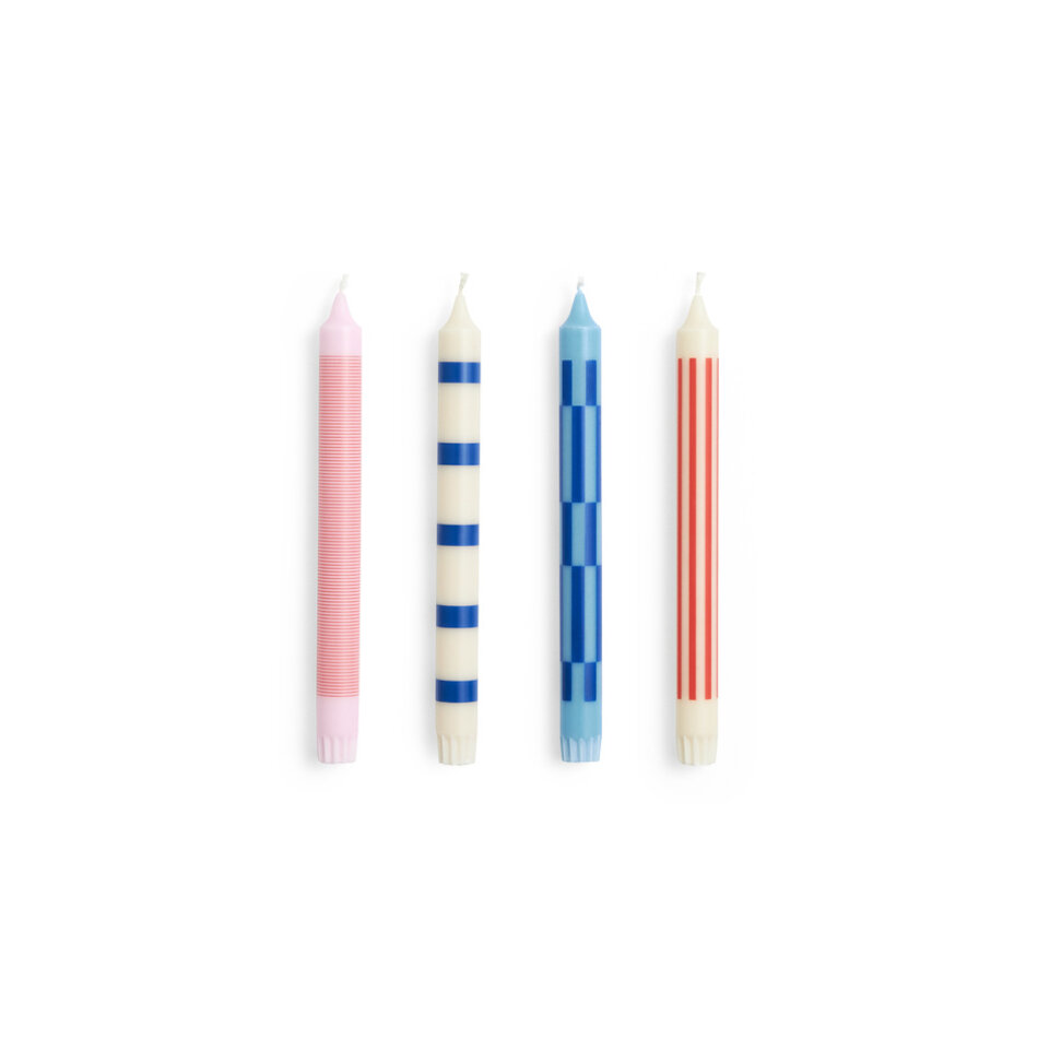 pattern candle pink red blue