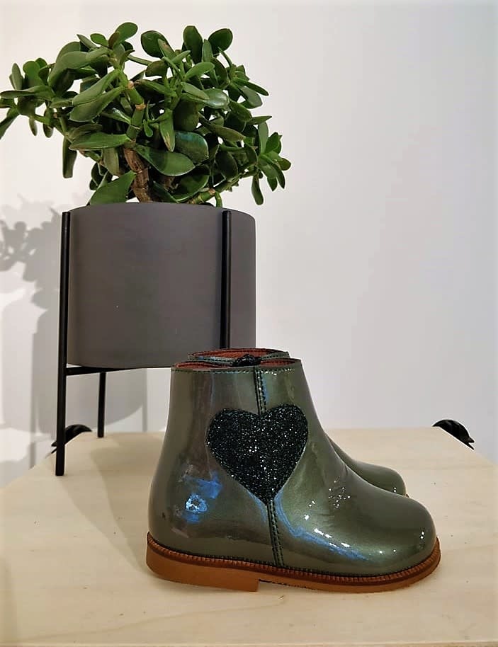 CLARYS - Boots - Albany Kaki/Glitter Heart - www.once-upon-a-time.be