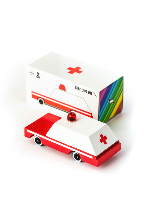 CANDYLAB - Houten Auto - Candycar Ambulance 3+