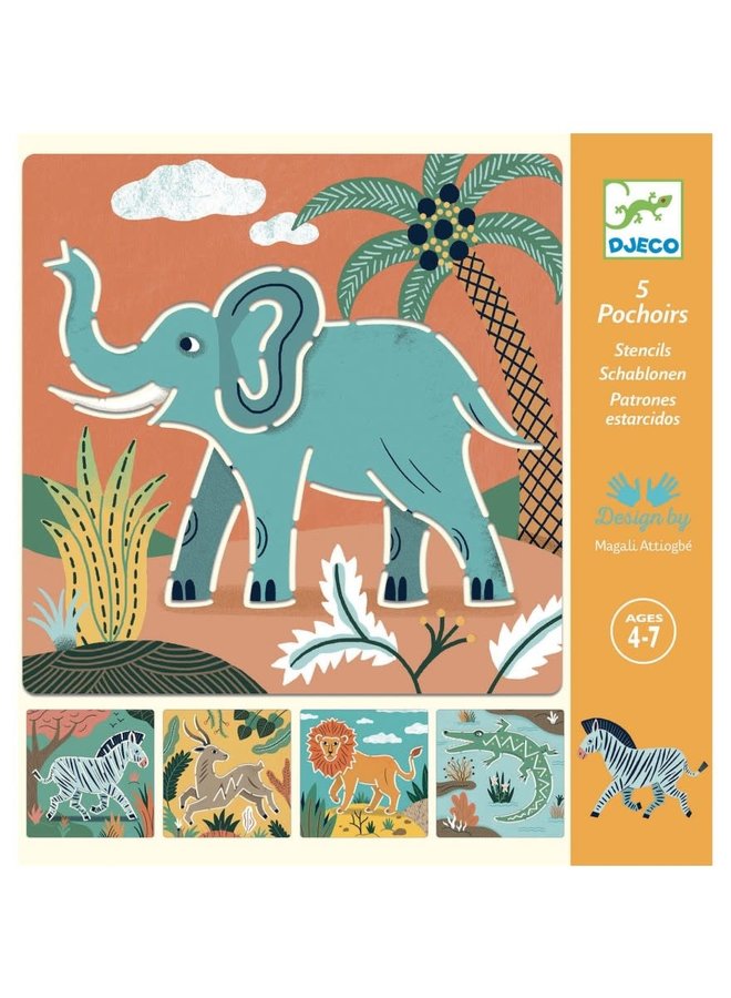 DJECO - Sjabloon - Wild Animals