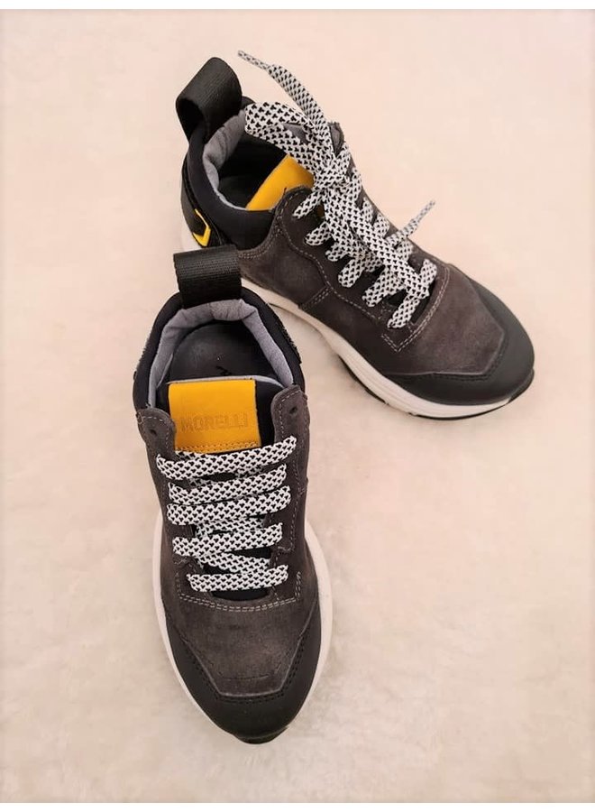 MORELLI - Sneaker - Scarpa Stringa Black/Dark Grey/Silver