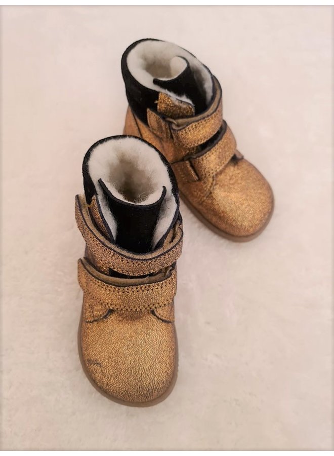 BUNDGAARD - Gevoerde Velcro schoenen - Rabbit Gold Fur