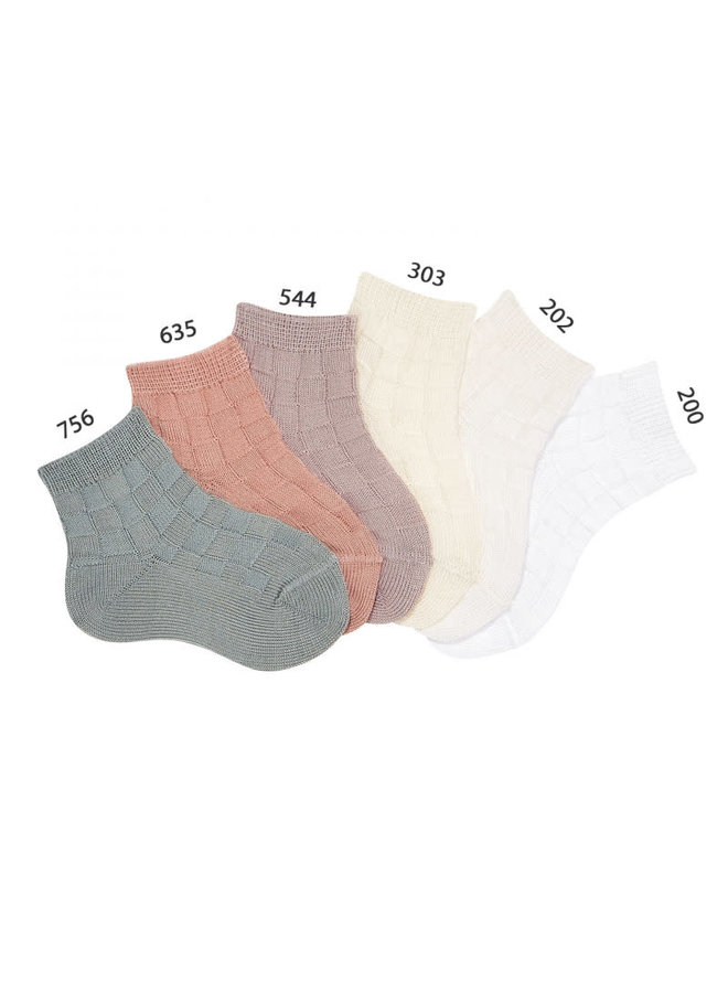 CONDOR - Korte sokken met Relief - Peony (635)