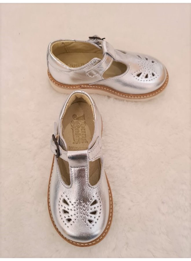 YOUNG SOLES - T-Bar Silver (Maat 23 tem 35) - www.once-upon-a-time.be