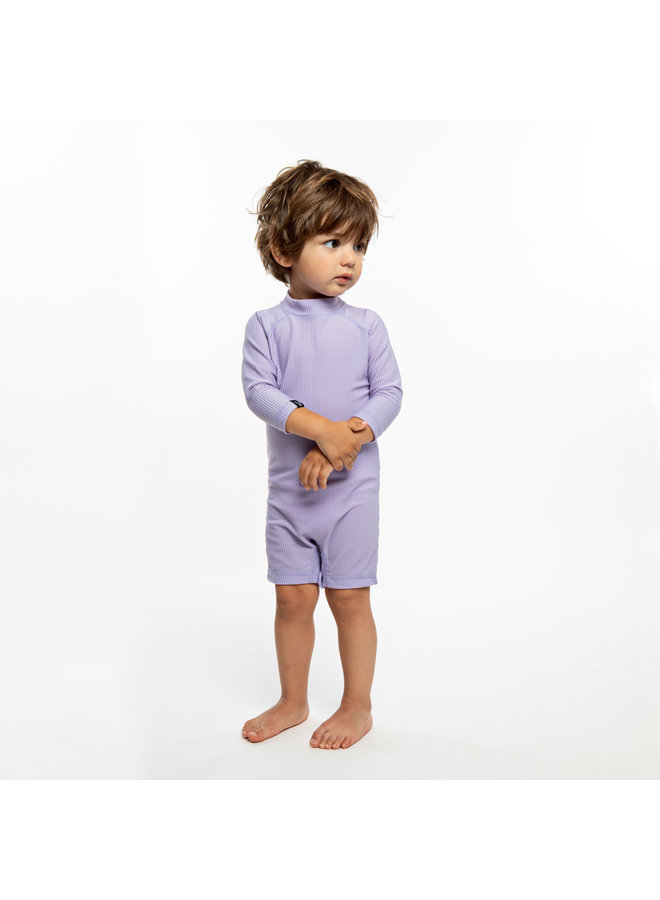 BEACH&BANDITS - UV Protect Baby Suit - Lavender Ribbed