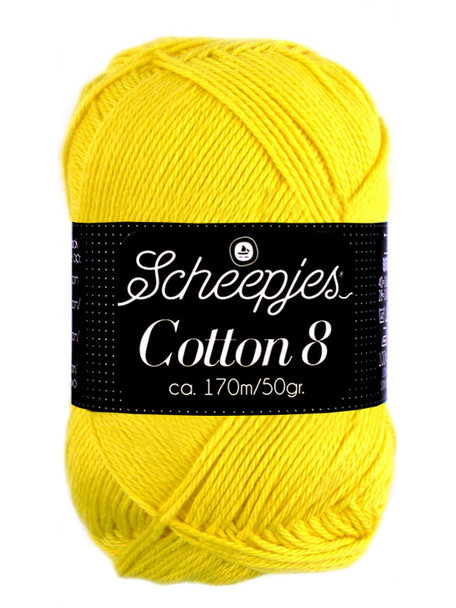 Scheepjes Cotton 8 - 551 - geel