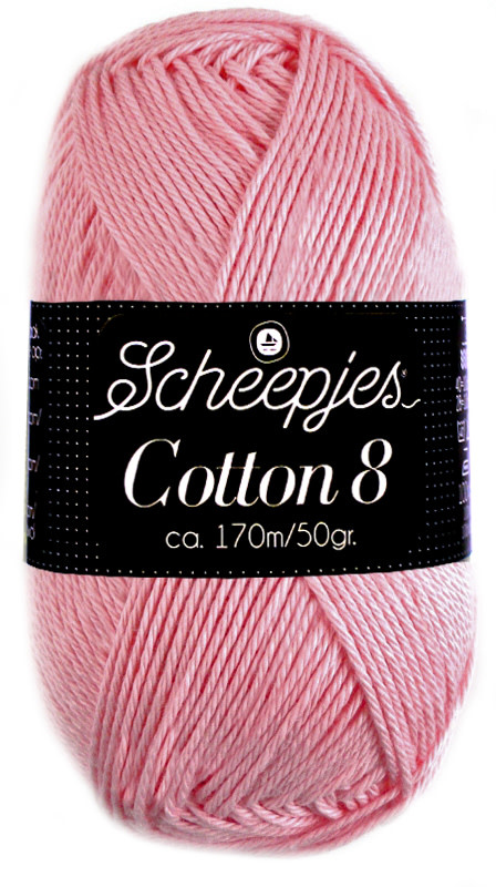 Middelen Doorlaatbaarheid Het formulier Scheepjes Cotton 8 - 654 - medium roze - Sticks & Cups