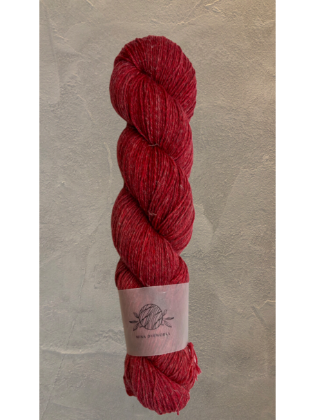 Mina Dyeworks Sock Hemp - "Macaron Cerise” - 67% wool 23% biodeg.polyamid 10% hemp100g - 420m
