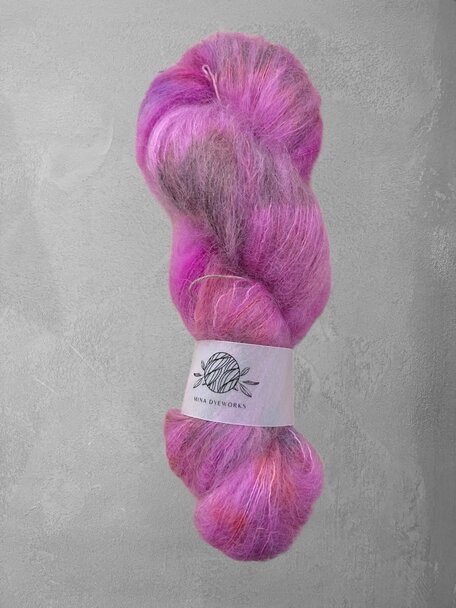 Mina Dyeworks Mohair Silk - "Aphrodite" - 77% Fine Kid Mohair 23% Mulberry Silk - 50 grams - 350m