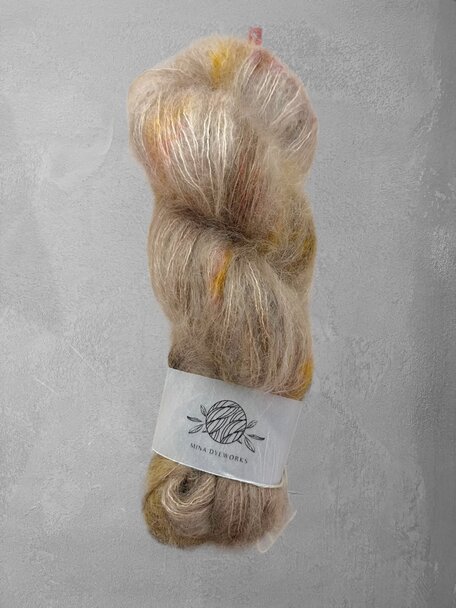 Mina Dyeworks Mohair Silk - "Dry Aged" - 77% Fine Kid Mohair 23% Mulberry Silk - 50 grams - 350m