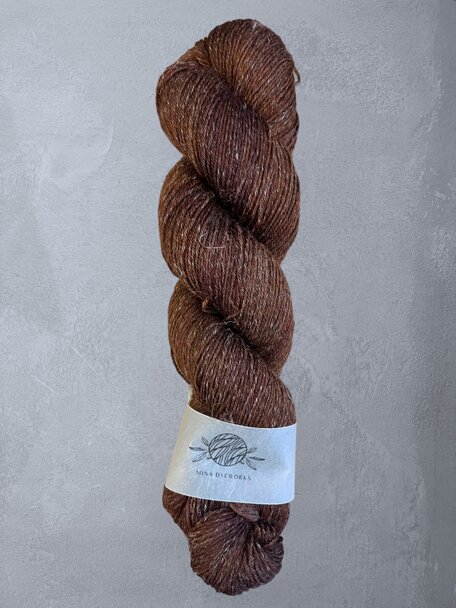 Mina Dyeworks Sock Hemp - "Burnt Umber" - 67% wool 23% biodeg.polyamid 10% hemp100g - 420m