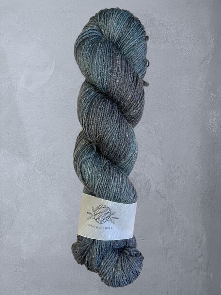 Mina Dyeworks Sock Hemp - "Payne's Grey" - 67% wool 23% biodeg.polyamid 10% hemp100g - 420m