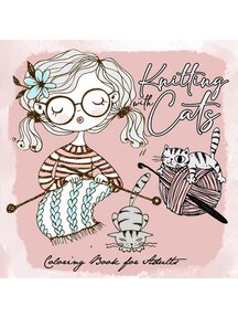 Knitting with Cats Coloring Book
