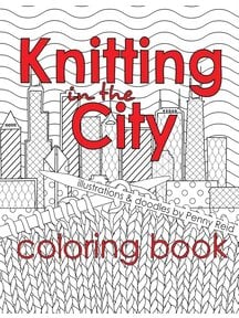 Knitting in the city coloring book