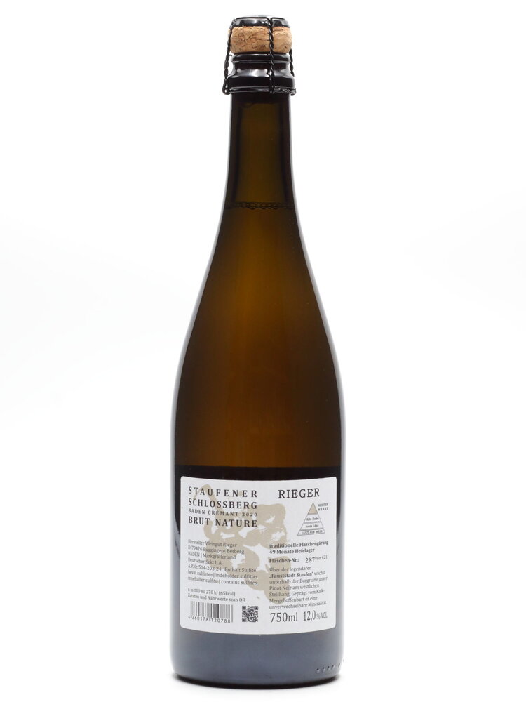 Rieger Weingut Rieger - Schlossberg Baden Crémant Brut Nature 2020