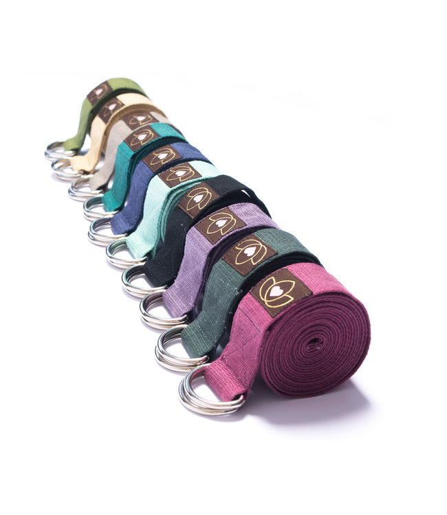 Yoga riem extra lang zwart - Lotus