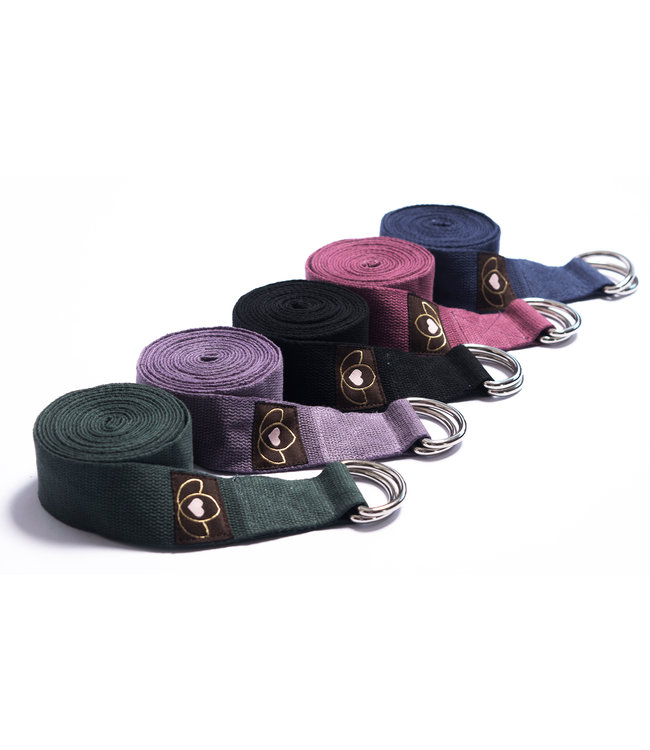 Yoga riem extra lang zwart - Lotus