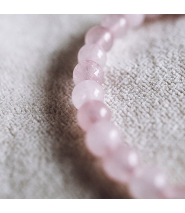 Rozenkwarts armband - Pure