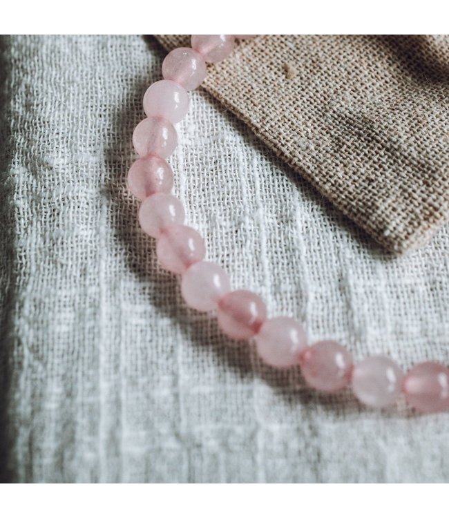 Rozenkwarts armband - Pure