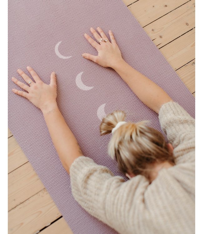 Yogamat sticky extra dik moon lavendelpaars - Lotus