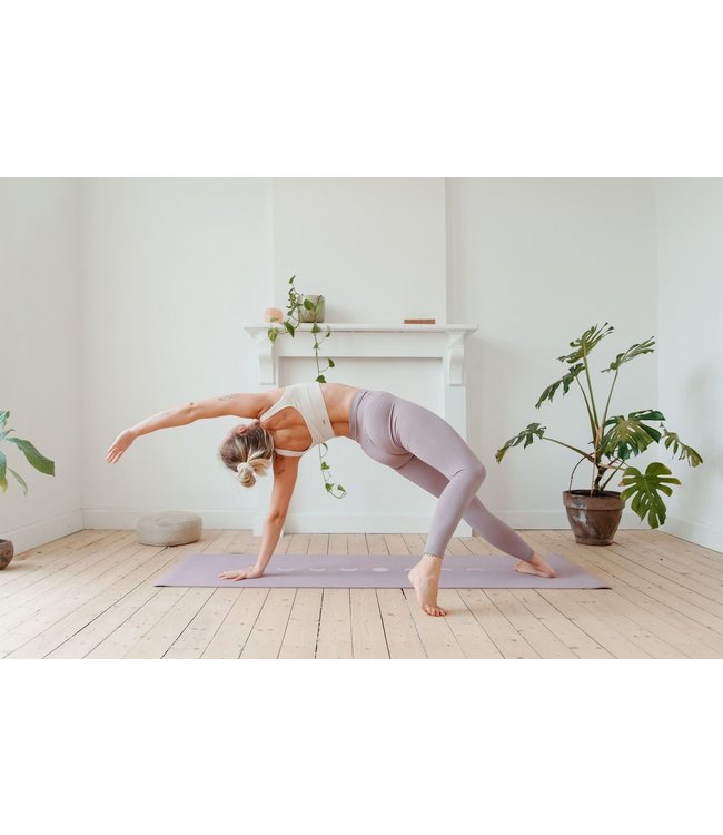 Yogamat sticky extra dik moon lavendelpaars - Lotus