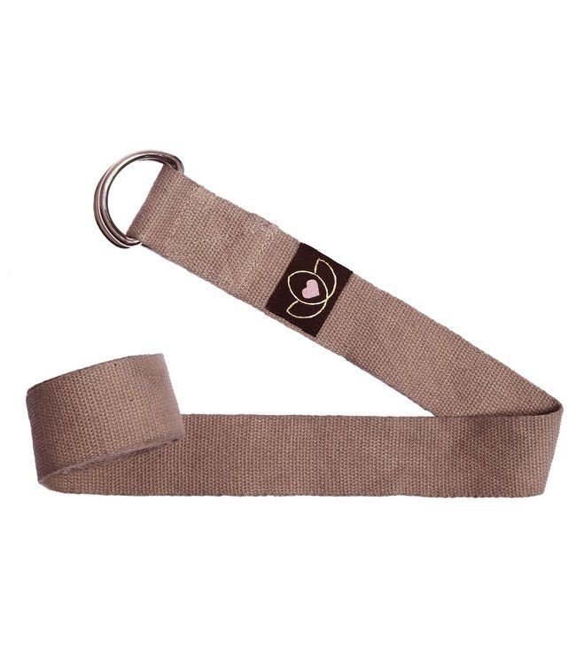 Pakket meditatiekussen, oogkussen en riem taupe - Lotus