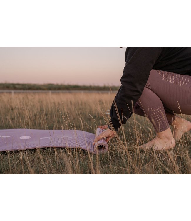 Yogamat sticky extra dik moon lavendelpaars - Lotus