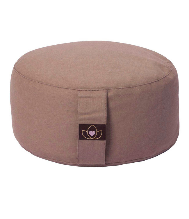 Pakket meditatiekussen, oogkussen en riem taupe - Lotus
