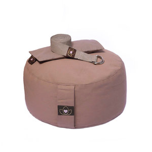 Lotus Pakket meditatiekussen, oogkussen en riem taupe - Lotus