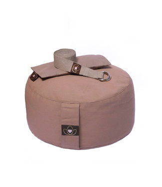 Lotus Pakket meditatiekussen, oogkussen en riem taupe - Lotus